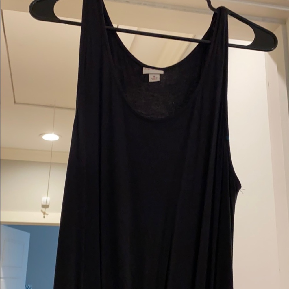 Cotton black maxi dress